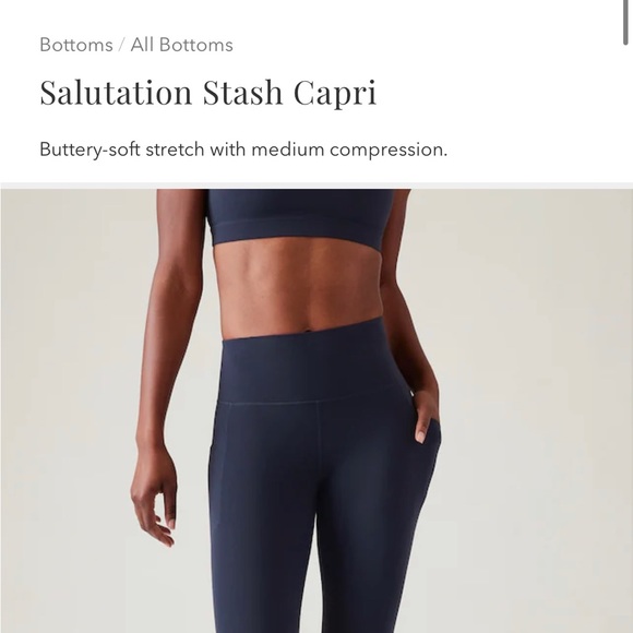 Salutation capri Athleta size xxs blue - Picture 3 of 4